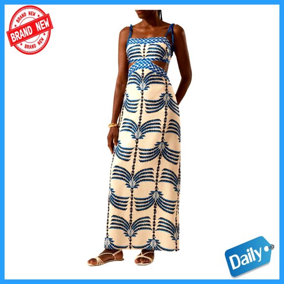 Dresses & Skirts - Women's Maxi Dress Spaghetti Strap Tie Back Cut Out Boho Print Summer Sundress
